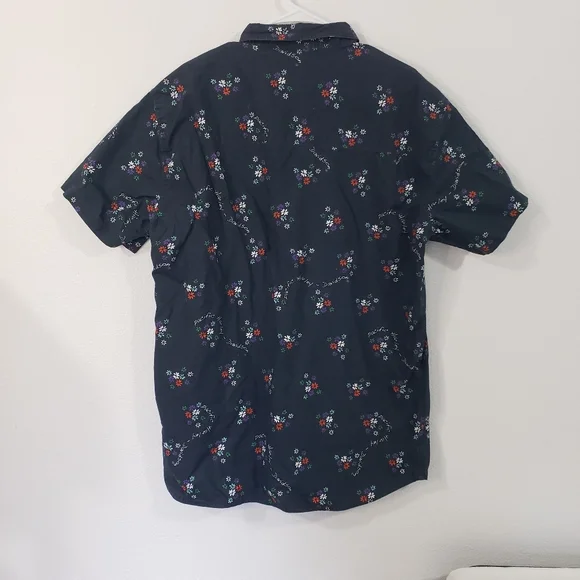 HARLEY-DAVIDSON Men's Navy Floral Aloha Collared Button Down Shirt Size XXL - Picture 2 of 15